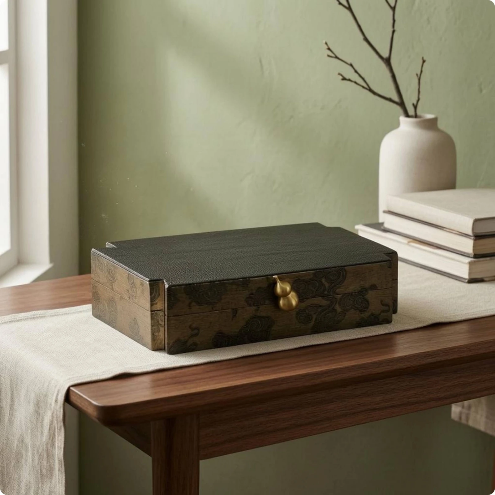 Rectangular Tissue Box Cover Chinese-Style Decorative Tissue Box Tabletop Organizer Dark Finish Rounded Edges
Rectangular Tissue Box Cover Chinese-Style Decorative Tissue Box Tabletop Organizer Dark Finish Rounded Edges