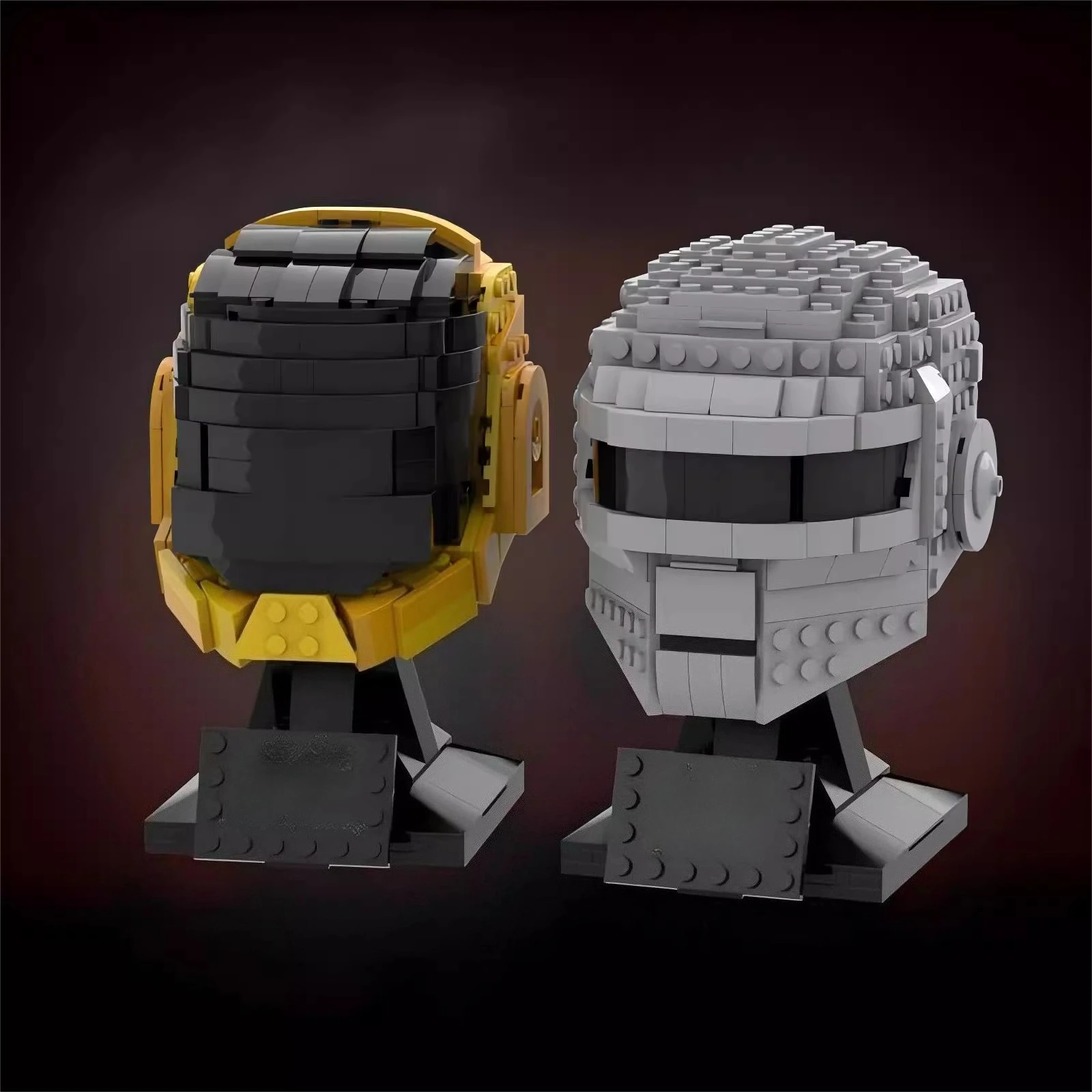 Creative Fun Series Assembled Building Blocks MOC French Band Daft Punk Helmet Figures Sculptures Model Kids Toys Birthday Gift
Creative Fun Series Assembled Building Blocks MOC French Band Daft Punk Helmet Figures Sculptures Model Kids Toys Birthday Gift