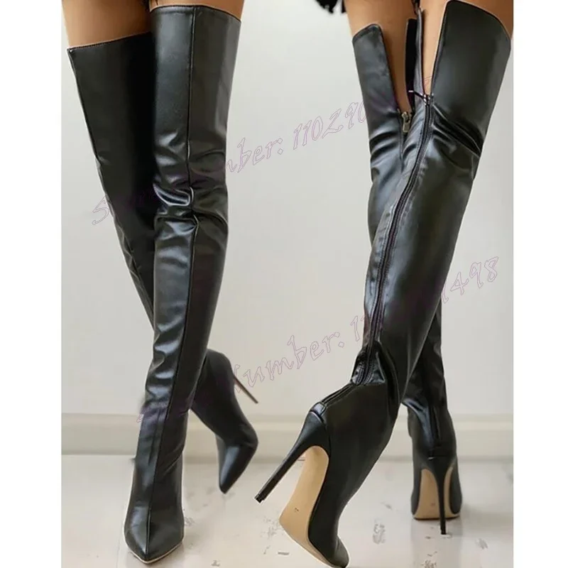 Black Zipper Over The Knee Boots Pointed Toe Shoes for Women Matte Leather Thin High Heels Sexy Shoes 2024 Zapatos Para Mujere
Black Zipper Over The Knee Boots Pointed Toe Shoes for Women Matte Leather Thin High Heels Sexy Shoes 2024 Zapatos Para Mujere