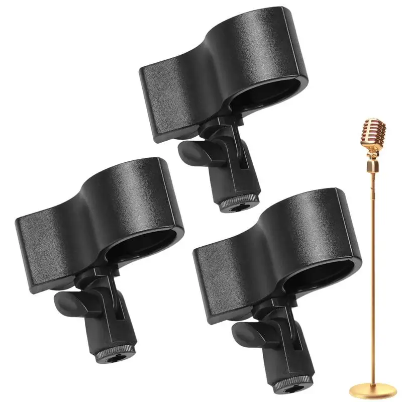 3pcs Universal Microphone Clip Clamp Bracket 180 Degree Adjustable Knob Professional Desktop Conference Microphone Clips
3pcs Universal Microphone Clip Clamp Bracket 180 Degree Adjustable Knob Professional Desktop Conference Microphone Clips