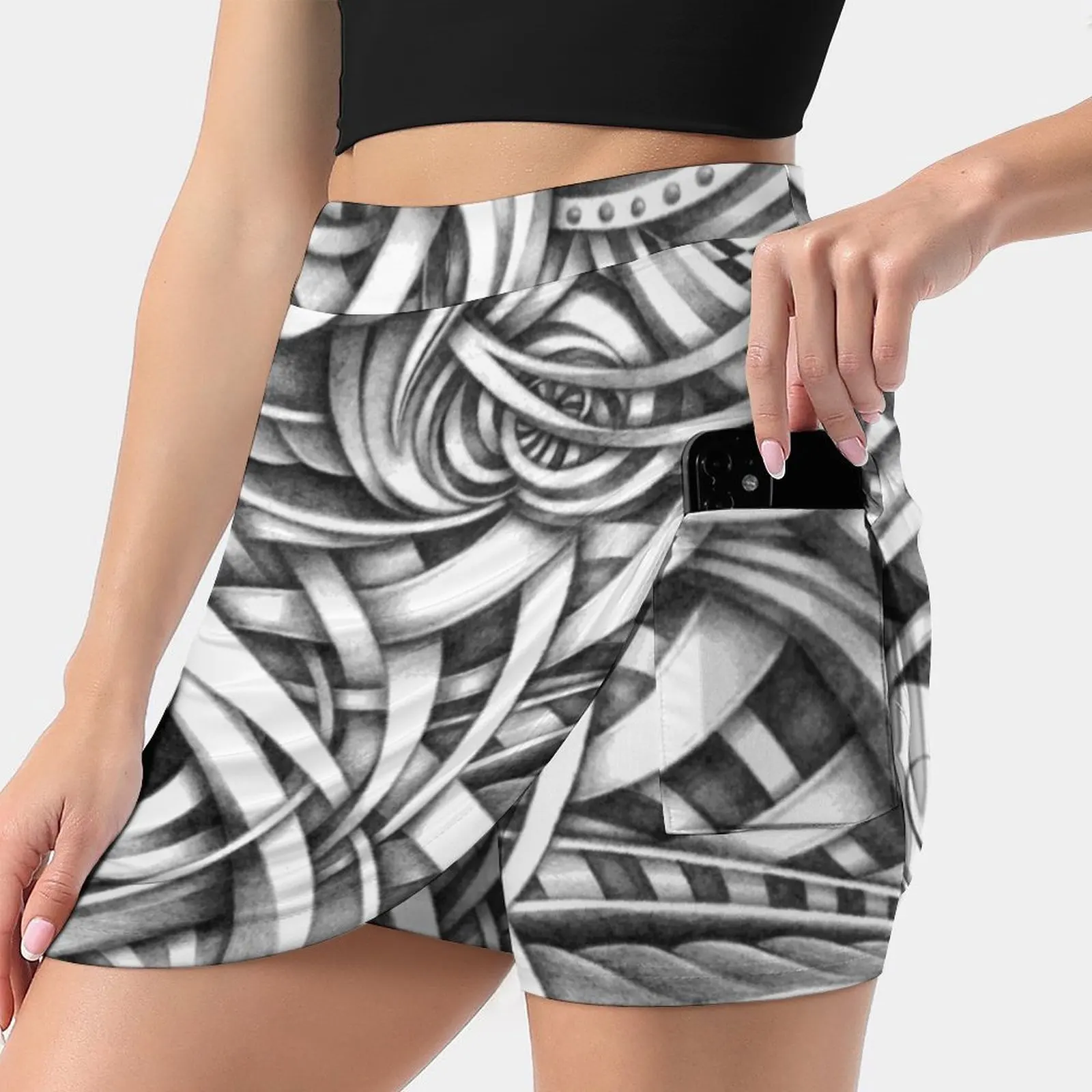 Escher Like Abstract Hand Drawn Graphite Gray Depth Korean Fashion Skirt Summer Skirts For Women Light Proof Trouser Skirt
Escher Like Abstract Hand Drawn Graphite Gray Depth Korean Fashion Skirt Summer Skirts For Women Light Proof Trouser Skirt