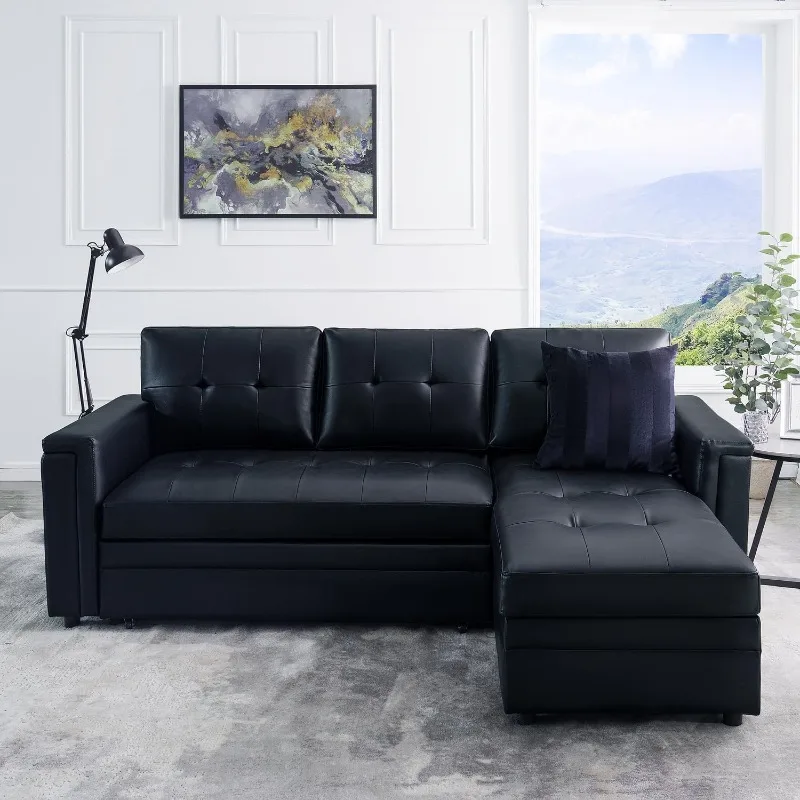 L-Shaped Sectional Sleeper Sofa with USB Ports - Convertible Pull-Out Bed, Ample Storage, Timeless Design, Durable Co
L-Shaped Sectional Sleeper Sofa with USB Ports - Convertible Pull-Out Bed, Ample Storage, Timeless Design, Durable Co