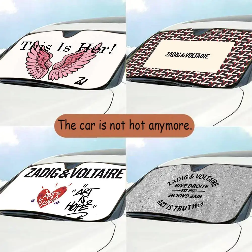Модные автомобильные солнцезащитные шторки Z-Zadig And V-Voltaire с мультяшным рисунком, нагреваемые, для лобового стекла, защита от солнца
Модные автомобильные солнцезащитные шторки Z-Zadig And V-Voltaire с мультяшным рисунком, нагреваемые, для лобового стекла, защита от солнца