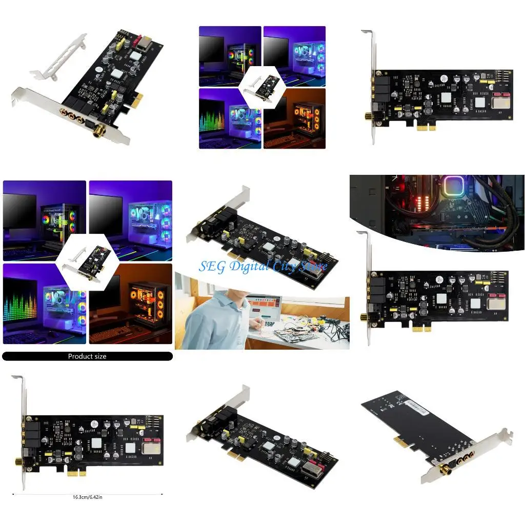 U75B ST113 PCIe SSS1700 Низкопрофильный цифровой звуковой адаптер PCIe для игровой мультимедийной станции для домашнего
U75B ST113 PCIe SSS1700 Низкопрофильный цифровой звуковой адаптер PCIe для игровой мультимедийной станции для домашнего