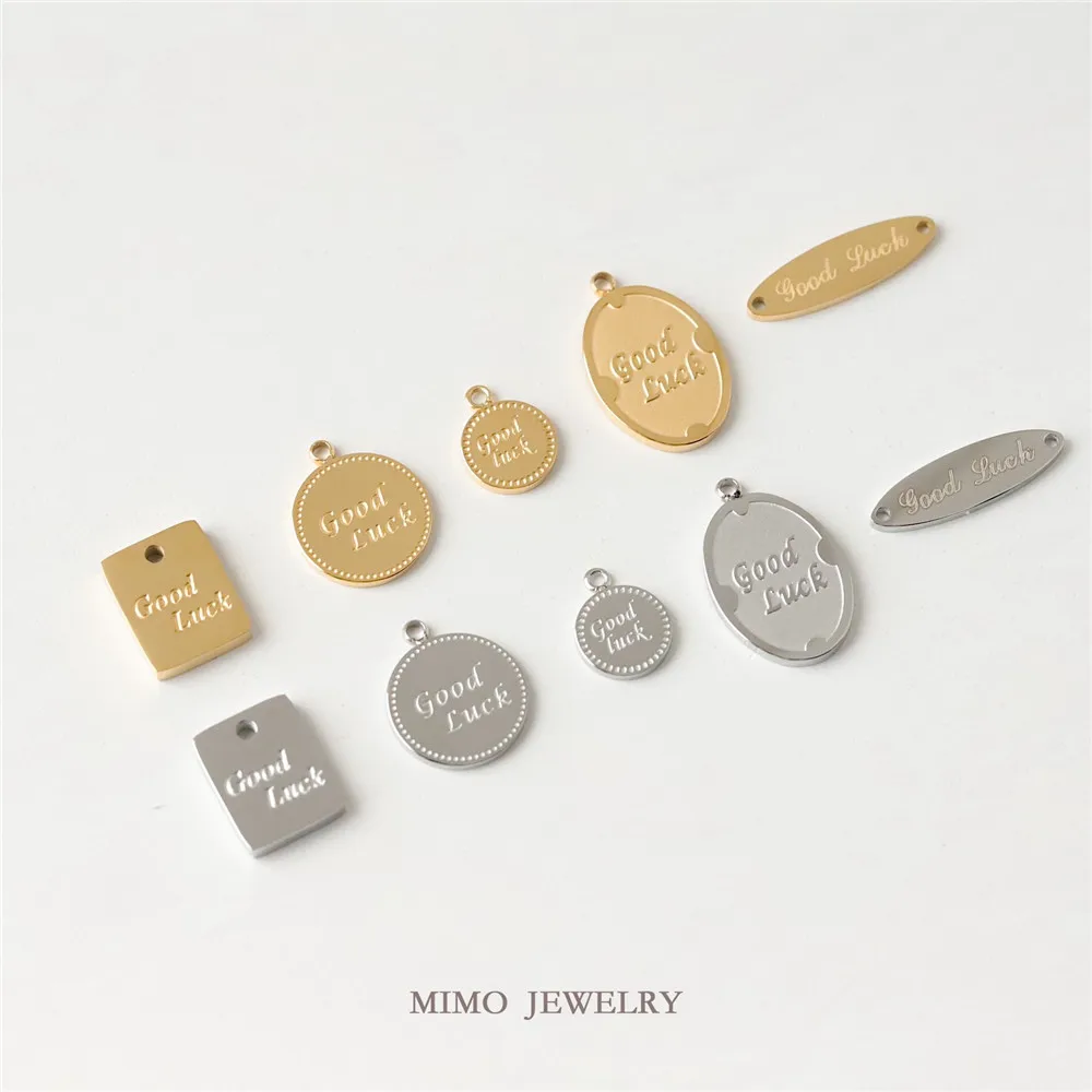 Titanium Steel Gold-plated Primary Color Goodluck Series Circular Square Oval Charm Pendant DIY Accessories M-066
Titanium Steel Gold-plated Primary Color Goodluck Series Circular Square Oval Charm Pendant DIY Accessories M-066