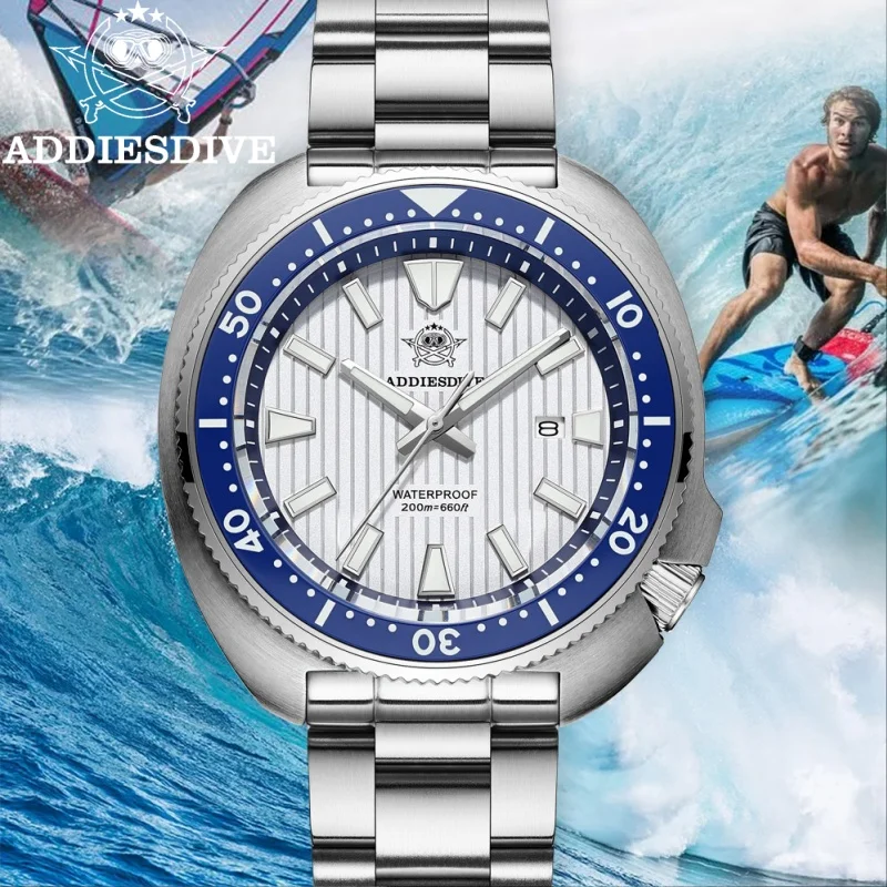 ADDIESDIVE Watch For Men AD2507 reloj hombre Sapphire Glass BGW9 Super Luminous 20Bar Waterproof Relogio Masculino Quartz Watch 
ADDIESDIVE Watch For Men AD2507 reloj hombre Sapphire Glass BGW9 Super Luminous 20Bar Waterproof Relogio Masculino Quartz Watch