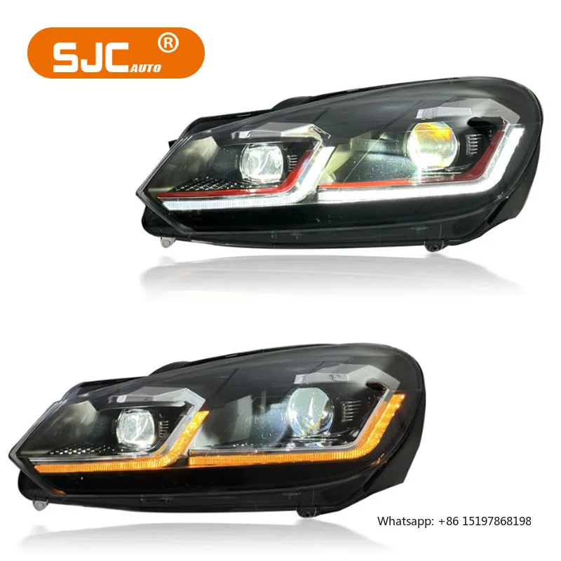 SJC Auto для VW Golf 6 Mk6 Фара 2009-2016 Plug and Play Светодиодный передний фонарь в сборе Модифицированные автомобильные аксессуары High Low Bean
SJC Auto для VW Golf 6 Mk6 Фара 2009-2016 Plug and Play Светодиодный передний фонарь в сборе Модифицированные автомобильные аксессуары High Low Bean