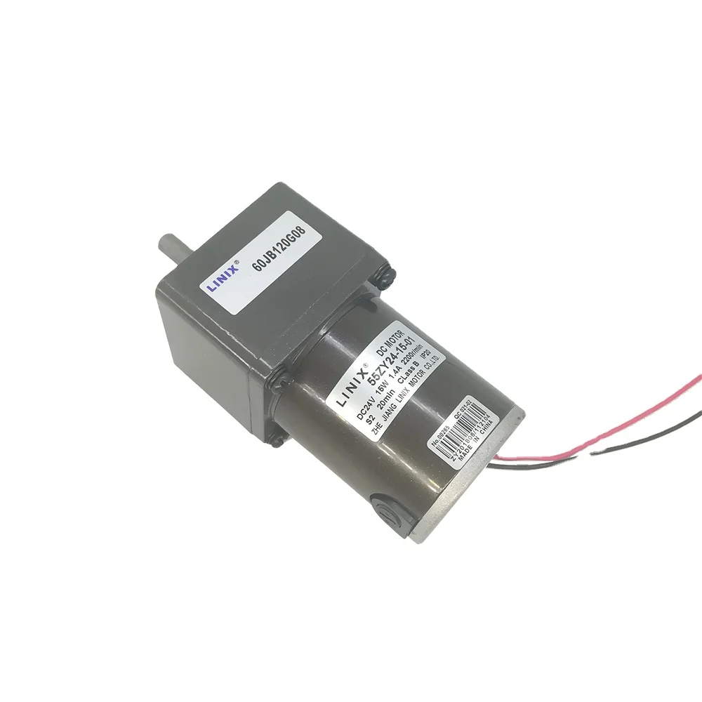 15W DC 24V Permanent Magnetic DC Motor 55ZY24-15-01/60JB120G08
15W DC 24V Permanent Magnetic DC Motor 55ZY24-15-01/60JB120G08