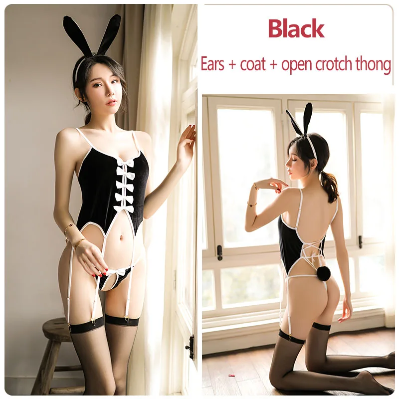 Erotic Women's Underwear Bunny Girl Sexy Lingerie Suit Bandage Hollowed Out Sexy Open Crotch Thong Playboy Bunny Underwear
Erotic Women's Underwear Bunny Girl Sexy Lingerie Suit Bandage Hollowed Out Sexy Open Crotch Thong Playboy Bunny Underwear