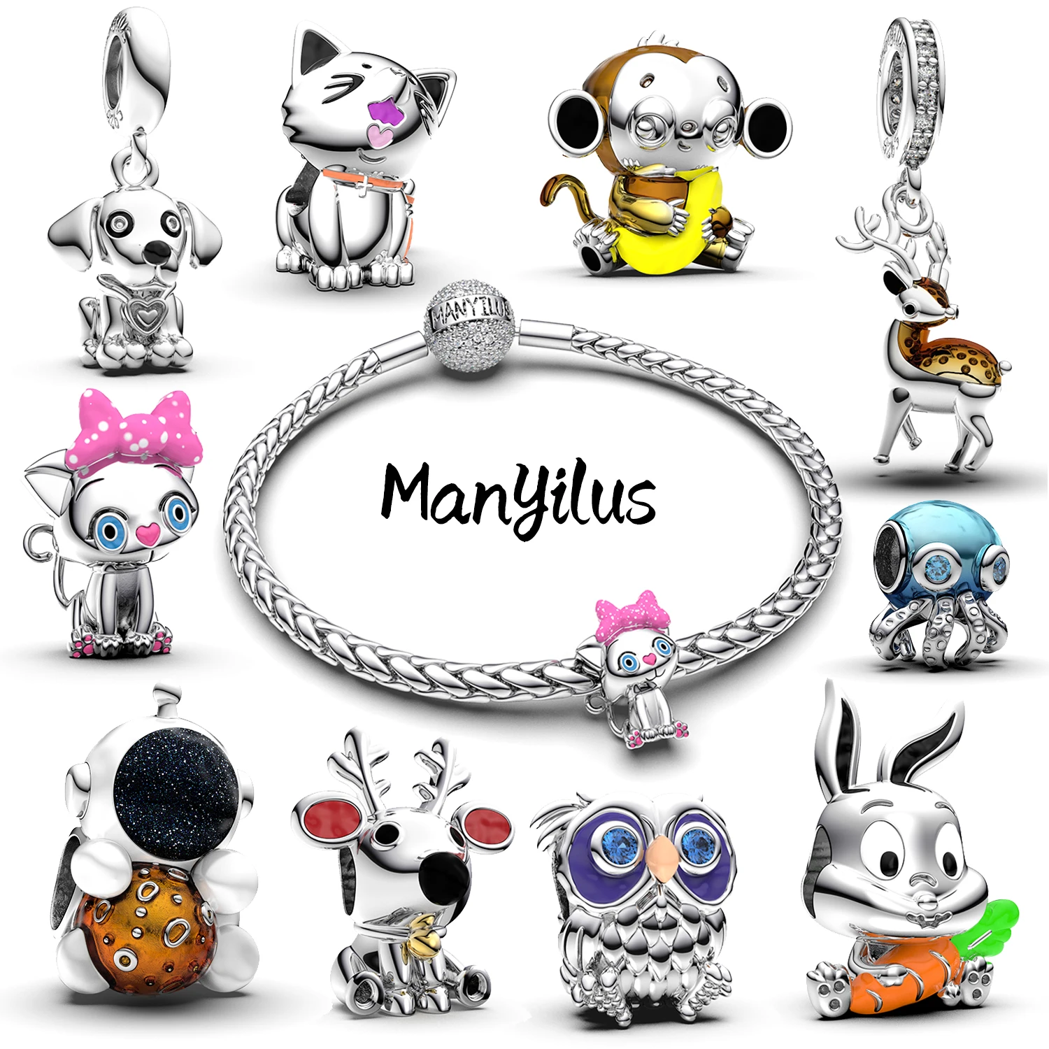 New S925 Sterling Silver Animal Charms Pendant, DIY Beads for Original Bracelet Necklace Making, Jewelry Gift for Mom Women
New S925 Sterling Silver Animal Charms Pendant, DIY Beads for Original Bracelet Necklace Making, Jewelry Gift for Mom Women