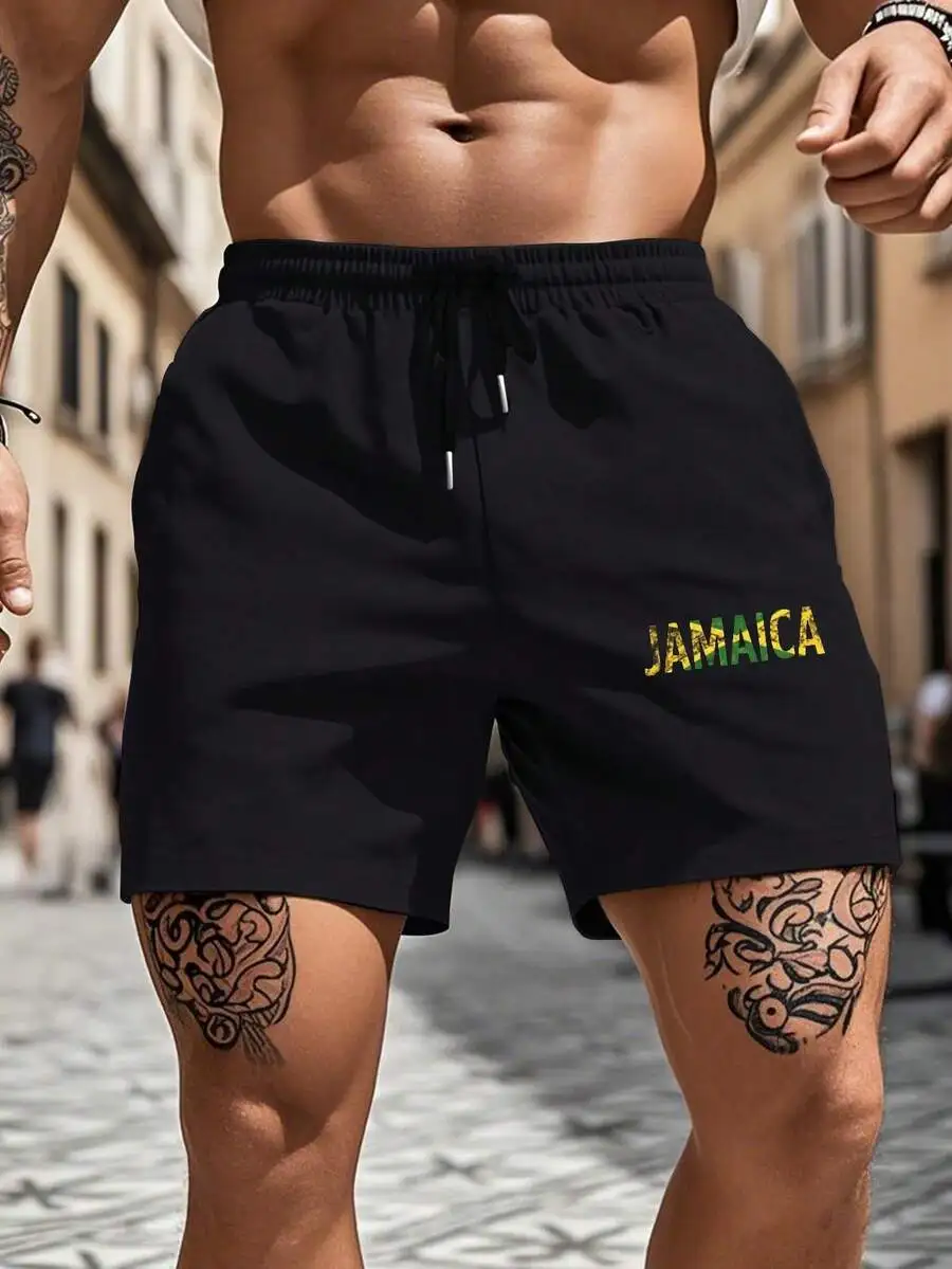 Retro Jamaica Print Mens Loose Summer Shorts With Elastic Waistband For Casual Streetwear And Daily Use
Retro Jamaica Print Mens Loose Summer Shorts With Elastic Waistband For Casual Streetwear And Daily Use