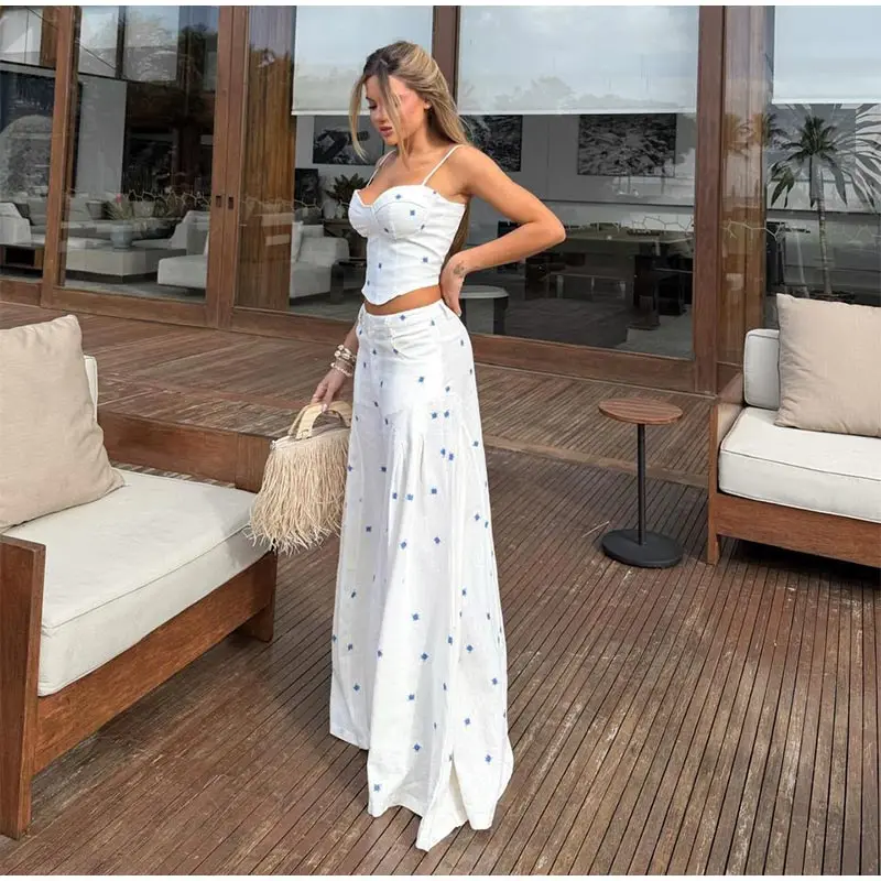Fashion Denim Two-Piece Outfit Women's V-neck Lace Up Button Cropped Jacket Slit Wide Leg Pants 2026 New Lady Casual Streetwear 14 S97e1436254c7455f80a58dad50135fd4G