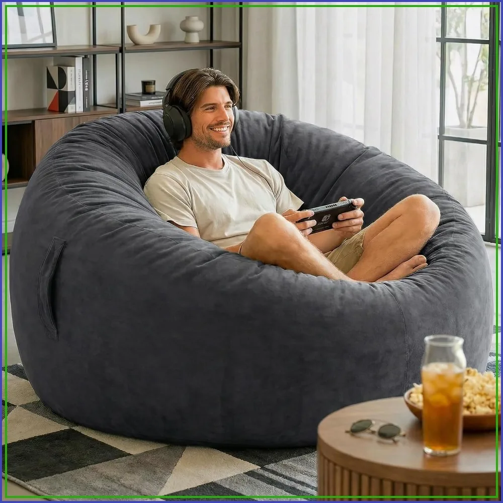 4ft Bean Bag Chair with Memory Foam Filler, Machine Washable Cover, Charcoal Grey
4ft Bean Bag Chair with Memory Foam Filler, Machine Washable Cover, Charcoal Grey