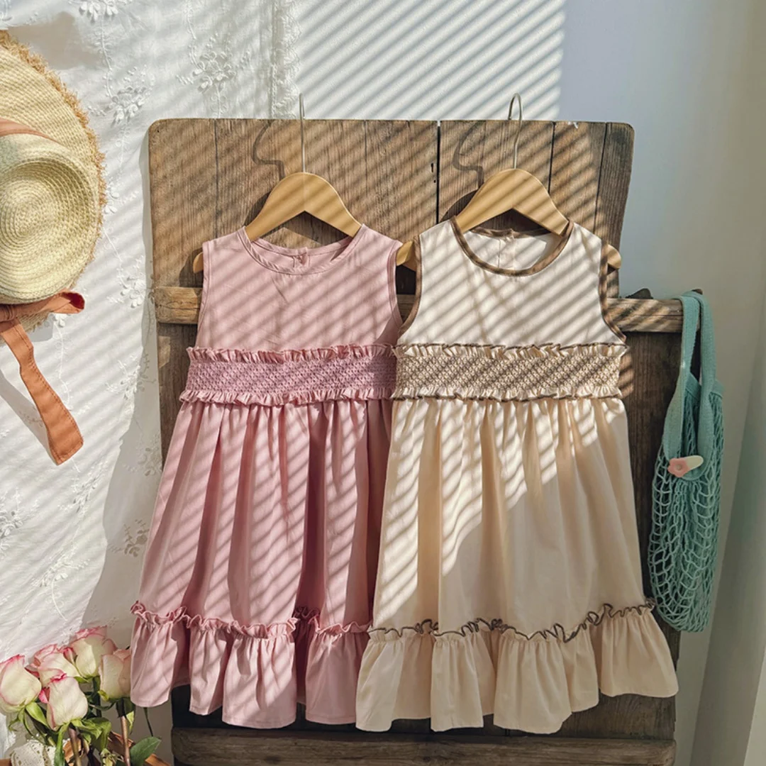 Kids Clothes Korean Style Girls Summer Dress New Sweet Sleeveless Vest Skirt Baby Clothes Toddler Girls Fashionable Mini Dress
Kids Clothes Korean Style Girls Summer Dress New Sweet Sleeveless Vest Skirt Baby Clothes Toddler Girls Fashionable Mini Dress