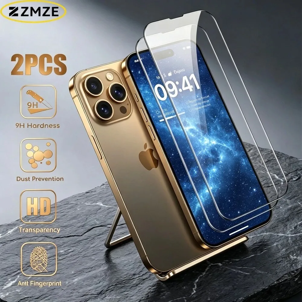 2Pcs Full Cover Screen Protector for iPhone 17 16 15 14 Pro Max Air 17e 16 15 Plus 13 12 11 Pro Mini Anti-Scratch Tempered Glass
2Pcs Full Cover Screen Protector for iPhone 17 16 15 14 Pro Max Air 17e 16 15 Plus 13 12 11 Pro Mini Anti-Scratch Tempered Glass