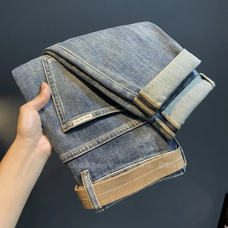 2024 autumn washed jeans men's trendy casual fitted straight blue soft and comfortable stretch high-end denim trousers
2024 autumn washed jeans men's trendy casual fitted straight blue soft and comfortable stretch high-end denim trousers