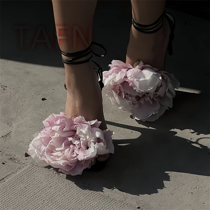 Flower Lace Up Heeled Sandals Open Toe Ankle Strap Gladiator Sandals Summer Female Banquet High Heels Dress Shoes Big 44
Flower Lace Up Heeled Sandals Open Toe Ankle Strap Gladiator Sandals Summer Female Banquet High Heels Dress Shoes Big 44