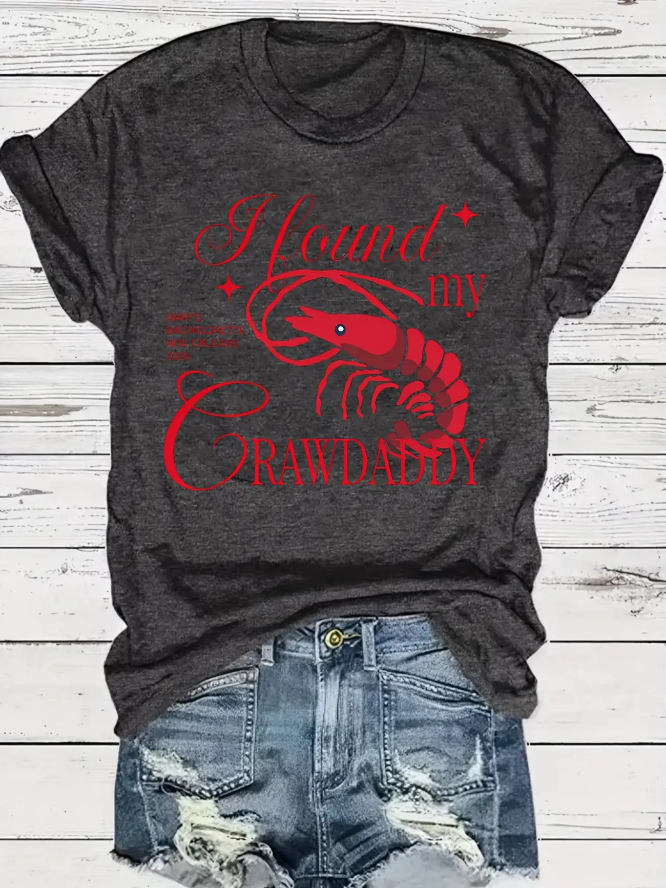 Plus size women's short sleeve T-shirt I Found My Crayfish Daddy Everyday comfortable and versatile style summer outfits
Plus size women's short sleeve T-shirt I Found My Crayfish Daddy Everyday comfortable and versatile style summer outfits