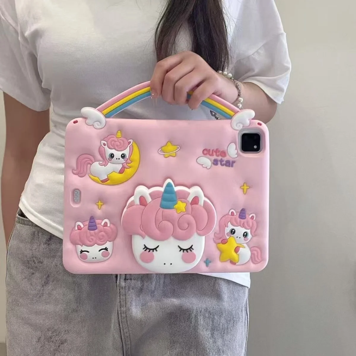 Cartoon Rainbow Unicorn iPad Air 7 6 Protective Cover 2025 Suitable For iPad 11 Protective Case Tablet 10th Generation Pro 11
Cartoon Rainbow Unicorn iPad Air 7 6 Protective Cover 2025 Suitable For iPad 11 Protective Case Tablet 10th Generation Pro 11
