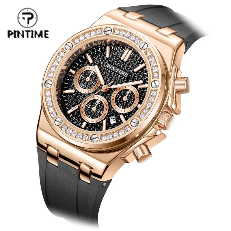 Luxury Men Women Watch Chronograph Sports Military Rubber Band Diamond Stone Iced Bezel Male Female Quartz Wristwatch Clock New
Luxury Men Women Watch Chronograph Sports Military Rubber Band Diamond Stone Iced Bezel Male Female Quartz Wristwatch Clock New