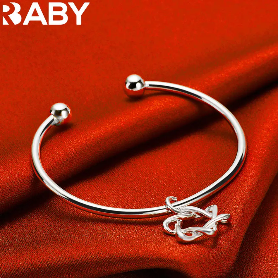 URBABY 925 Sterling Silver 68mm Hexagram Star Bracelet Open Bangle Adjustable For Women Fashion Jewelry Sweet Birthday Gift
URBABY 925 Sterling Silver 68mm Hexagram Star Bracelet Open Bangle Adjustable For Women Fashion Jewelry Sweet Birthday Gift