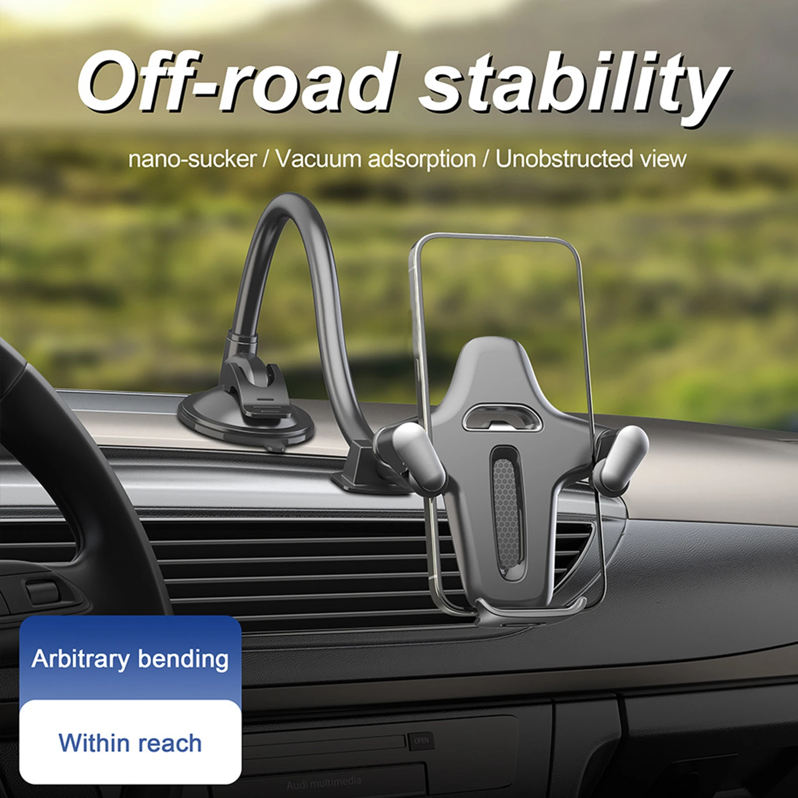 Powerful Suction Cup Phone Holder with Adjustable Flexible Tube Mobile Phones Stand Non-Slip Holders Compatible for Car Truck
Powerful Suction Cup Phone Holder with Adjustable Flexible Tube Mobile Phones Stand Non-Slip Holders Compatible for Car Truck