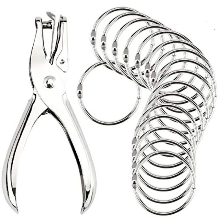 30 Pcs Book Rings 1.5 inch Nickel Plated Steel Binder Circles with Hole Puncher
30 Pcs Book Rings 1.5 inch Nickel Plated Steel Binder Circles with Hole Puncher
