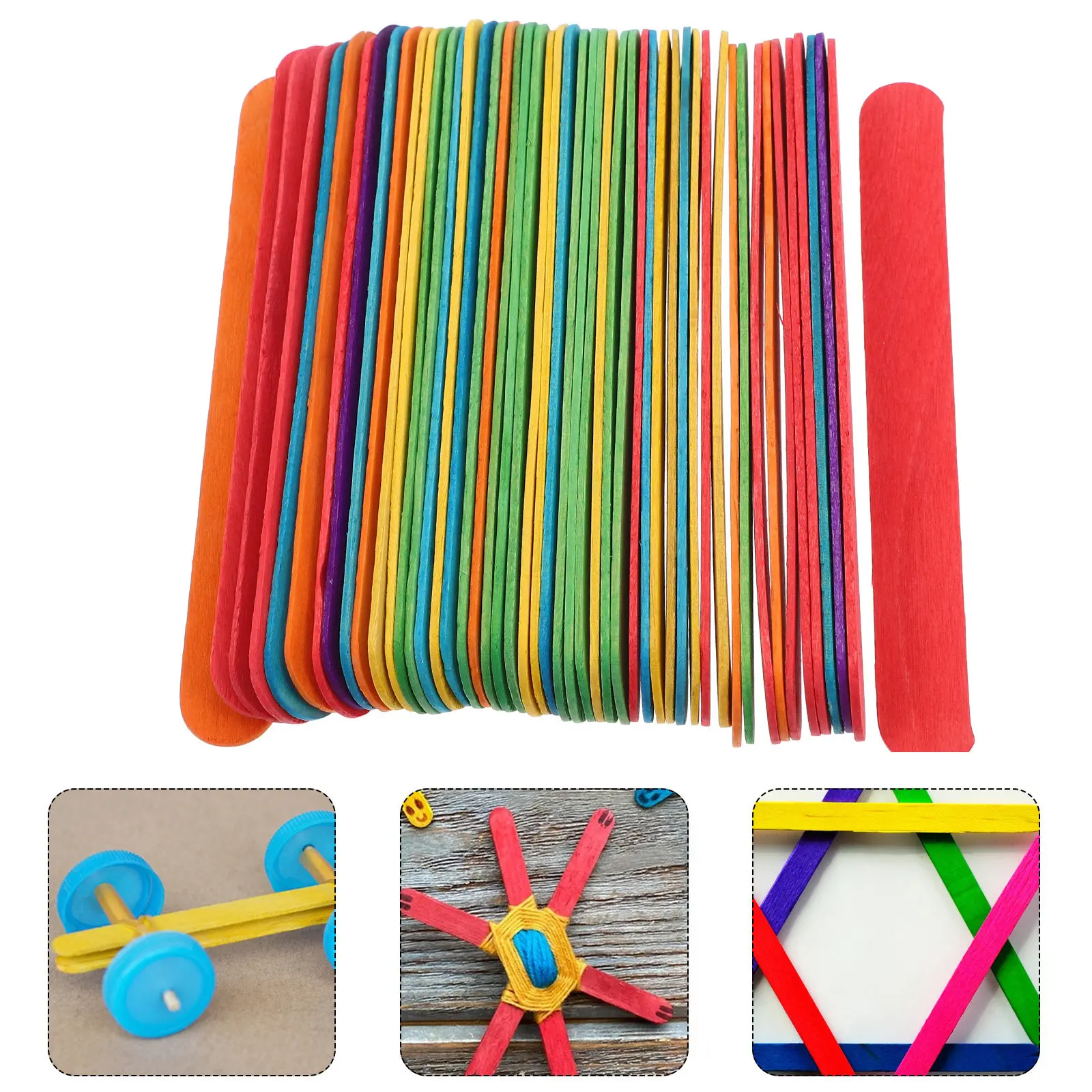 50 шт. ярких больших деревянных палочек для творчества, широкие палочки для поделок, для занятий в классе, для художественных проектов, большие палочки для леденцов
50 шт. ярких больших деревянных палочек для творчества, широкие палочки для поделок, для занятий в классе, для художественных проектов, большие палочки для леденцов