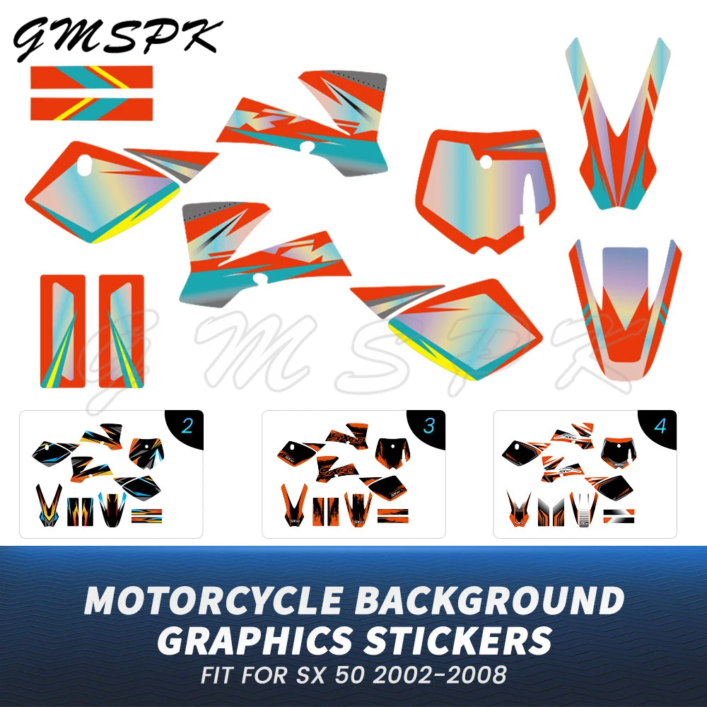 Motorcycle Full Graphics Background Decals Sticker Kits Fit for KTM SX50 SX 50 Mini 2002 2003 2004 2005 2006 2007 2008
Motorcycle Full Graphics Background Decals Sticker Kits Fit for KTM SX50 SX 50 Mini 2002 2003 2004 2005 2006 2007 2008