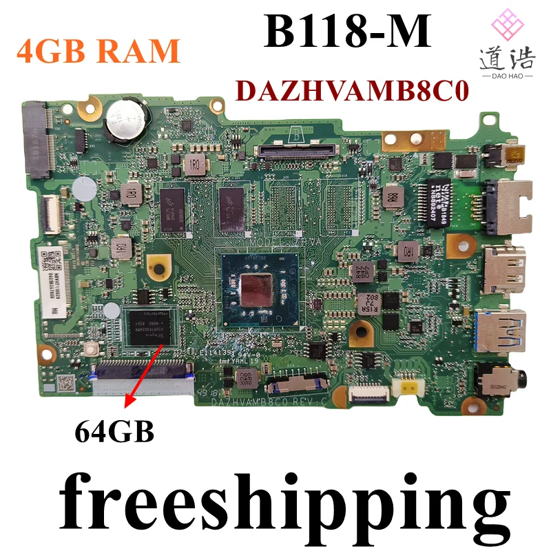 Материнская плата DAZHVAMB8C0 для ноутбука Acer B118-M NBVHT11002 4 Гб ОЗУ EMMC: 64 Гб материнская плата 100% протестирована Полная работа
Материнская плата DAZHVAMB8C0 для ноутбука Acer B118-M NBVHT11002 4 Гб ОЗУ EMMC: 64 Гб материнская плата 100% протестирована Полная работа