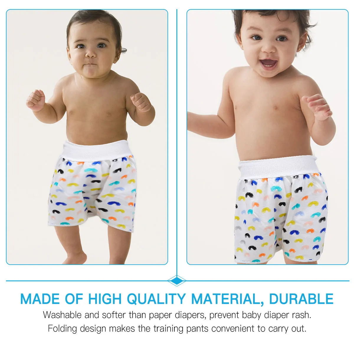1Pcs Folding Diaper Skirt High Waist Comfortable Leak Proof Baby Training Pants Breathable Washable Skin Friendly Soft Reusable
1Pcs Folding Diaper Skirt High Waist Comfortable Leak Proof Baby Training Pants Breathable Washable Skin Friendly Soft Reusable