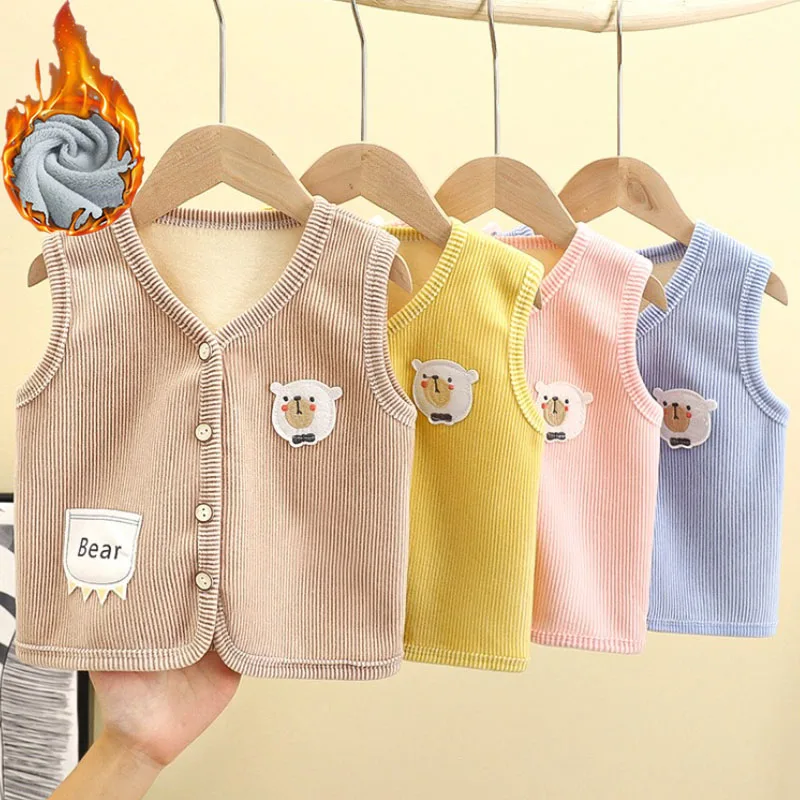 Kids Clothes Waistcoat Children's Vest Boy Girl Thicken Velvet lining Keep Warm Jackets Vest Children's Clothing Autumn Winter
Kids Clothes Waistcoat Children's Vest Boy Girl Thicken Velvet lining Keep Warm Jackets Vest Children's Clothing Autumn Winter
