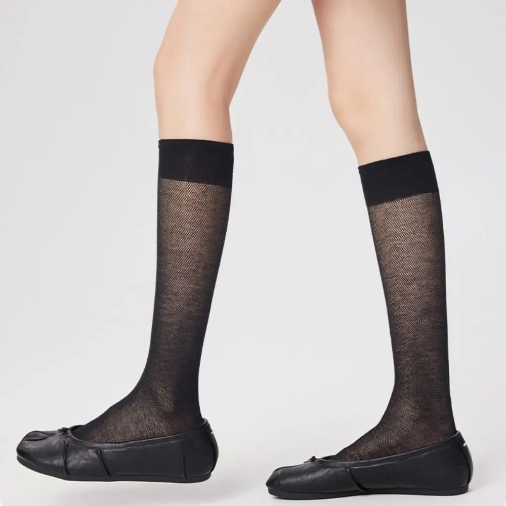 Fashion Solid Color Knee High Stockings Ultra-thin Mesh Ruffle Two Toe Socks JK Hosiery Calf Long Socks Summer
Fashion Solid Color Knee High Stockings Ultra-thin Mesh Ruffle Two Toe Socks JK Hosiery Calf Long Socks Summer