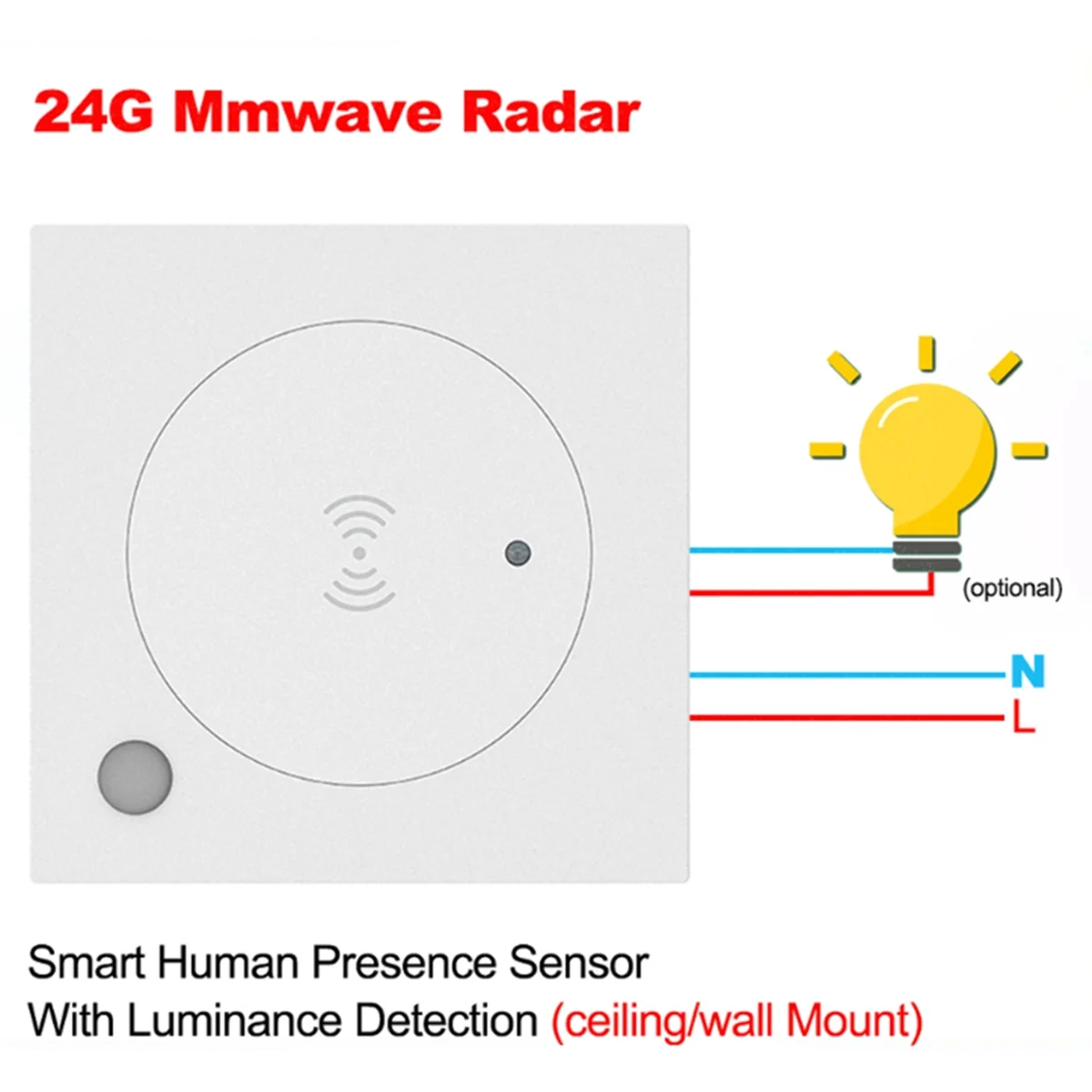 AA25 Human Presence Sensor Light Switch Zigbee Millimeter Wave Presence Sensor Auto-on/Off Smart Motion Sensor Light Switch B
AA25 Human Presence Sensor Light Switch Zigbee Millimeter Wave Presence Sensor Auto-on/Off Smart Motion Sensor Light Switch B