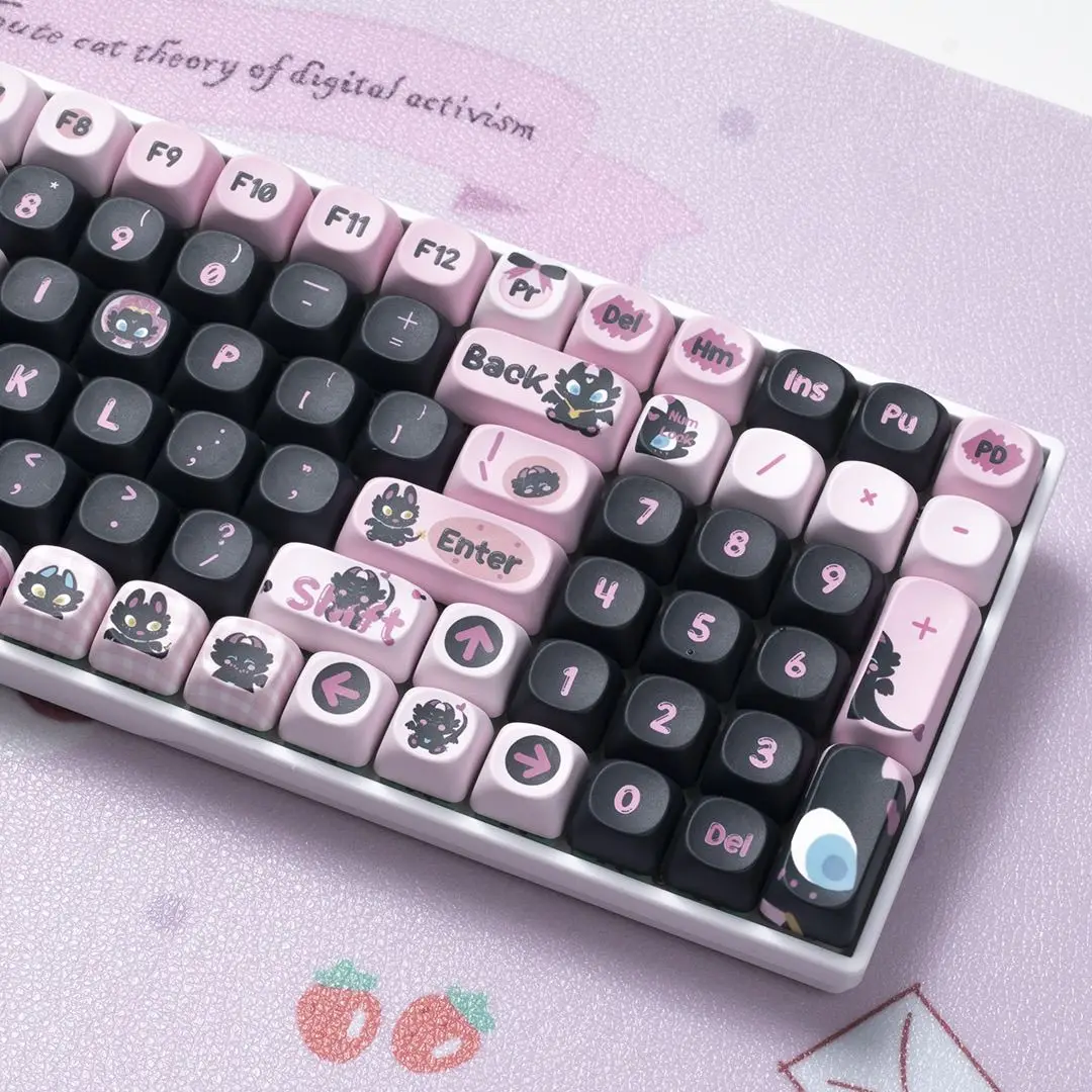 Keycap moa height little black dragon mechanical keyboard cap hot sublimation original small full set of girls cute DIY customiz
Keycap moa height little black dragon mechanical keyboard cap hot sublimation original small full set of girls cute DIY customiz