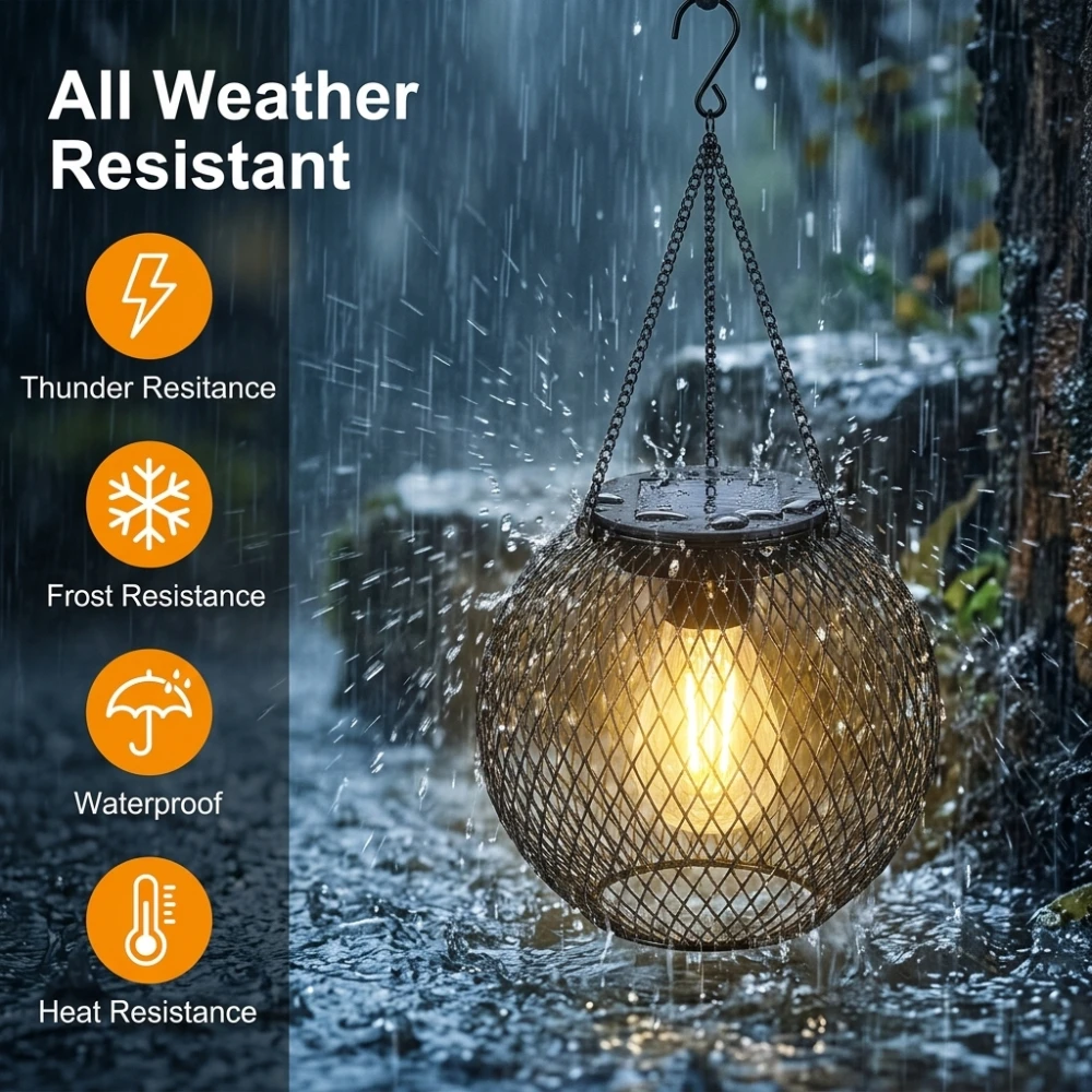 Outdoor Solar Iron Lantern Led Solar Lights Waterproof Decorative Hanging Lights for Tree Garden Yard Patio Pathway Dusk-to-dawn
Outdoor Solar Iron Lantern Led Solar Lights Waterproof Decorative Hanging Lights for Tree Garden Yard Patio Pathway Dusk-to-dawn