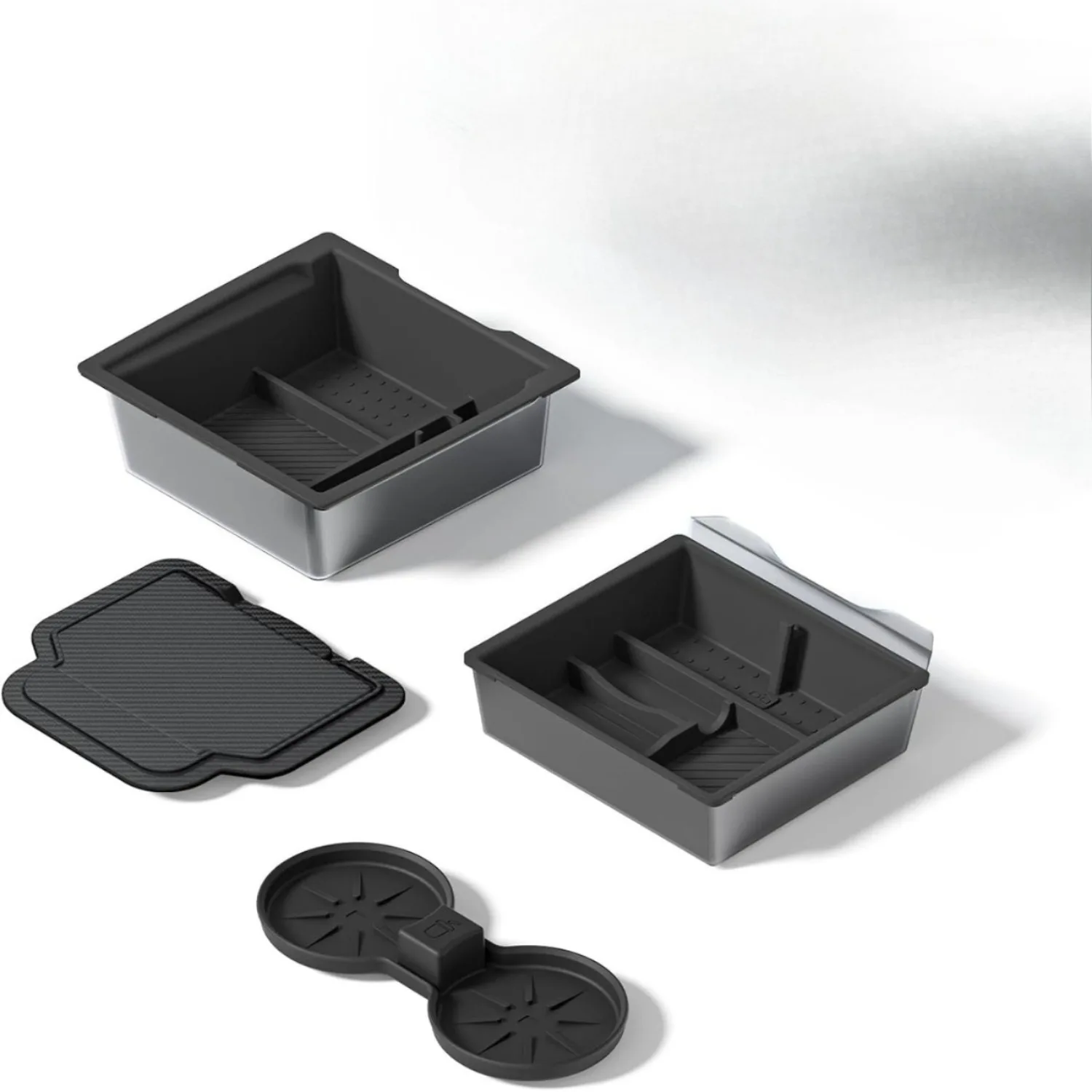 For Tesla New Model Y Juniper & Model 3 (2024~2025) Center Console Organizer Accessories, Double Layer Space, Black, 4pcs
For Tesla New Model Y Juniper & Model 3 (2024~2025) Center Console Organizer Accessories, Double Layer Space, Black, 4pcs