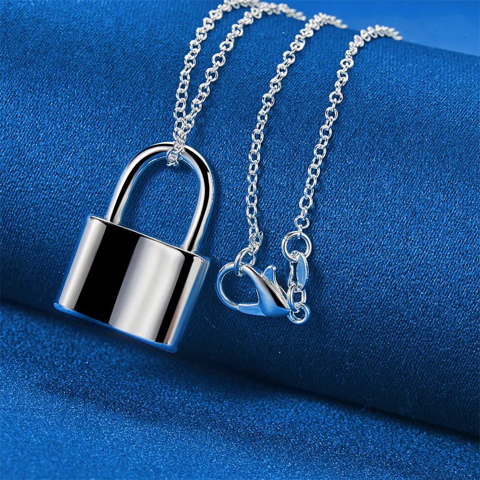 925 sterling silver 16-30 inch exquisite lock pendant necklace for women's fashion wedding gifts and jewelry
925 sterling silver 16-30 inch exquisite lock pendant necklace for women's fashion wedding gifts and jewelry