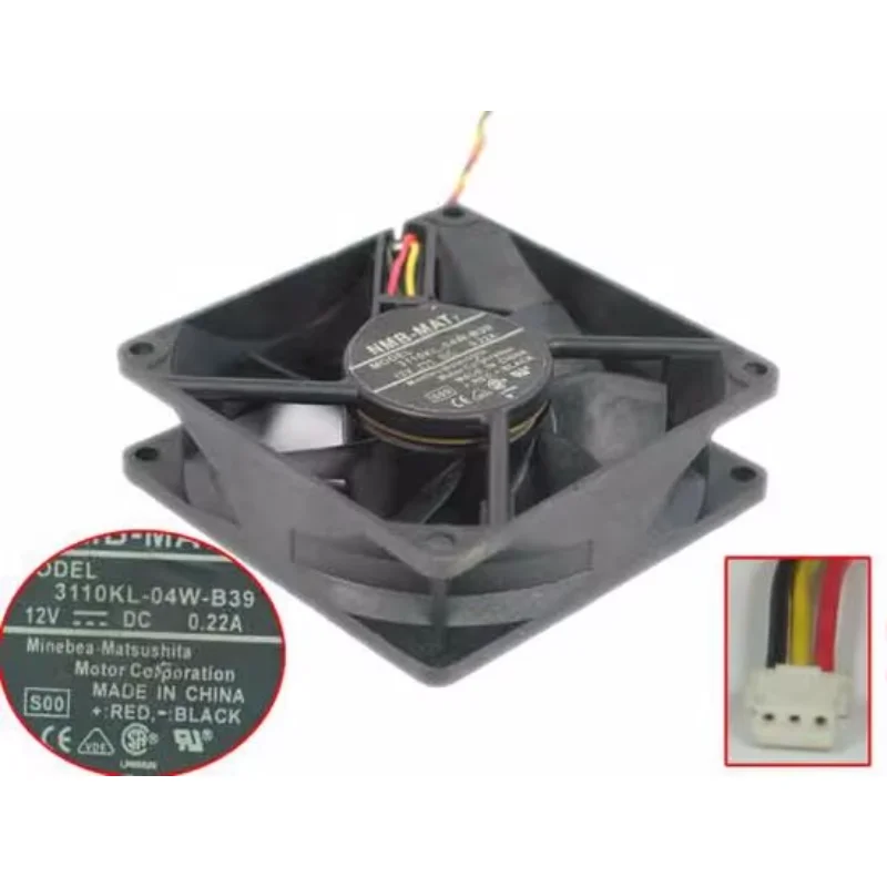NMB-MAT 3110KL-04W-B39 S00 DC 12V 0.22A 80x80x25mm 3-Wire Server Cooling Fan
NMB-MAT 3110KL-04W-B39 S00 DC 12V 0.22A 80x80x25mm 3-Wire Server Cooling Fan