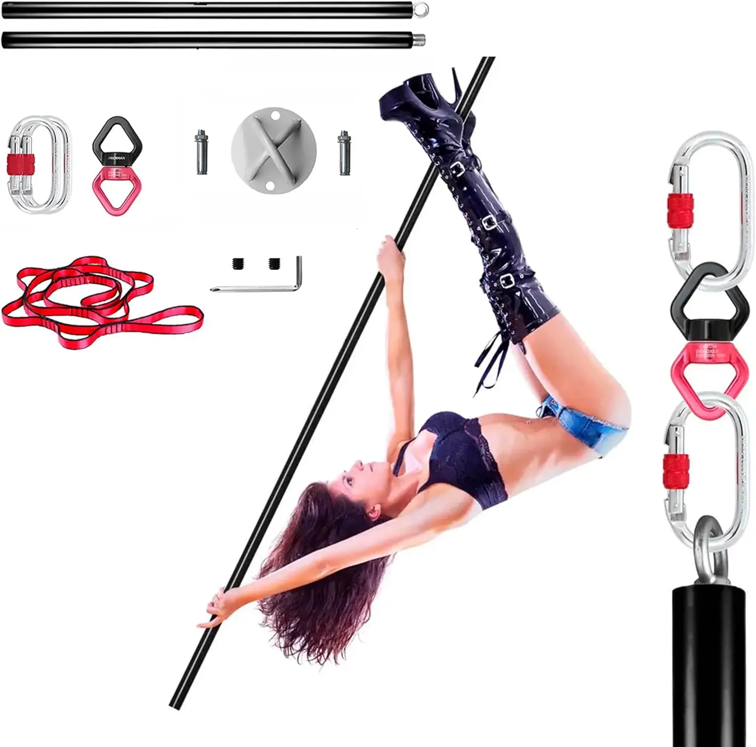 2 Meters Flying Dance Pole Set High Quality Silicone Stripper Dance Pole Spinning Home Pole Dance for Yoga Dance Studio
2 Meters Flying Dance Pole Set High Quality Silicone Stripper Dance Pole Spinning Home Pole Dance for Yoga Dance Studio