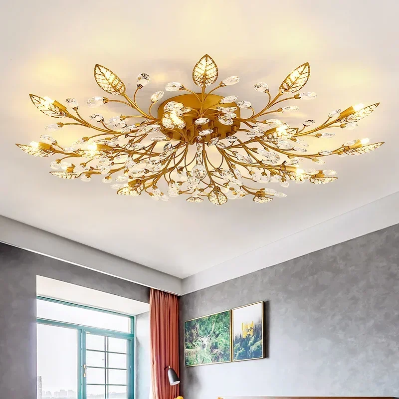Modern Modern Crystal Ceiling For Living Room Bedroom Black Gold Leaves Led Ceiling Lamp Nordic Lamparas De Techo Light Fixture
Modern Modern Crystal Ceiling For Living Room Bedroom Black Gold Leaves Led Ceiling Lamp Nordic Lamparas De Techo Light Fixture