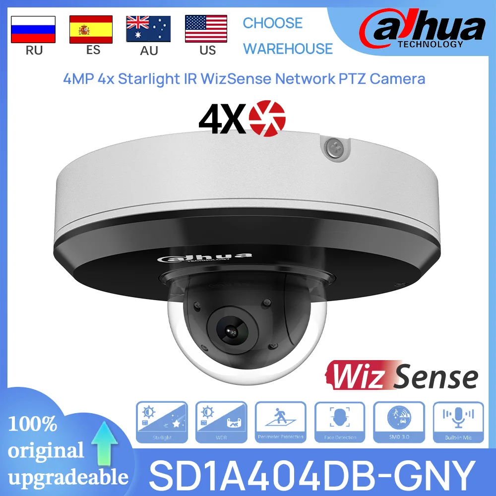 Dahua SD1A404DB-GNY 4MP 4x Starlight IR WizSense Сетевая PTZ-камера Защита по периметру Обнаружение лиц Встроенный микрофон IP66 IK08
Dahua SD1A404DB-GNY 4MP 4x Starlight IR WizSense Сетевая PTZ-камера Защита по периметру Обнаружение лиц Встроенный микрофон IP66 IK08