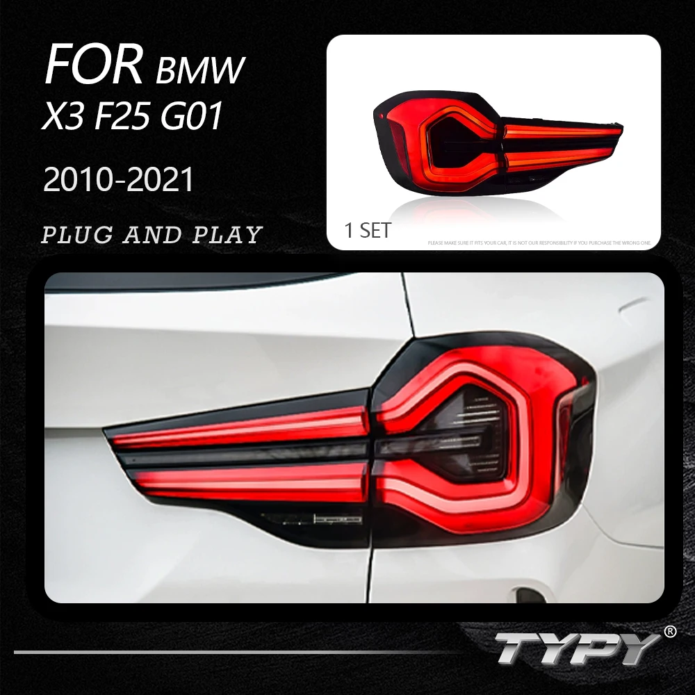 TYPY Car Tail Lights For BMW X3 2010-2021 LED Car Tail Lamps Daytime Running Lights Dynamic Turn Signals Car Accessories
TYPY Car Tail Lights For BMW X3 2010-2021 LED Car Tail Lamps Daytime Running Lights Dynamic Turn Signals Car Accessories
