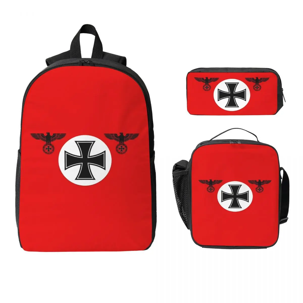 Iron Eagle Reich Large Empire German Backpack BookBag School Bag Computer Shoulder Bags 3ps Insulated Lunch Bag Pencil Case
Iron Eagle Reich Large Empire German Backpack BookBag School Bag Computer Shoulder Bags 3ps Insulated Lunch Bag Pencil Case