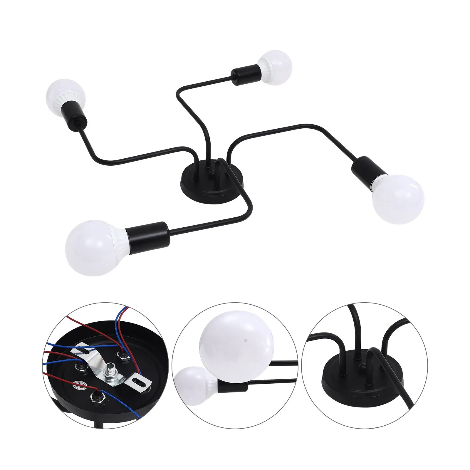 1 Set Of Ceiling Light Black Iron Modern Chandelier For Living Room Bedroom Home Decor Lamp Lighting Simple Household Creative 
1 Set Of Ceiling Light Black Iron Modern Chandelier For Living Room Bedroom Home Decor Lamp Lighting Simple Household Creative
