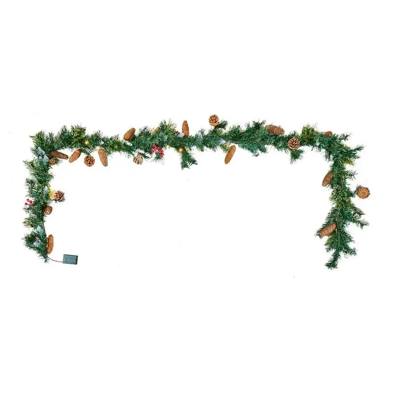Christmas Garland, 9-Ft Artificial Christmas Garland with Light String, Faux Greenery Decoration with Berry Clusters, Pine Needles, Pine Cones, Realistic Xmas Collection for Mantel & Fireplace
Christmas Garland, 9-Ft Artificial Christmas Garland with Light String, Faux Greenery Decoration with Berry Clusters, Pine Needles, Pine Cones, Realistic Xmas Collection for Mantel & Fireplace
