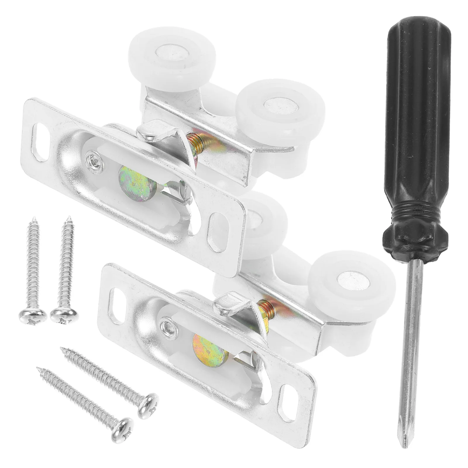 1 set RV Sliding Door Pulley Kit Screws Screwdriver Camper Van Hardware Assembly Stable Durable Easy Installation Pocket Rollers
1 set RV Sliding Door Pulley Kit Screws Screwdriver Camper Van Hardware Assembly Stable Durable Easy Installation Pocket Rollers