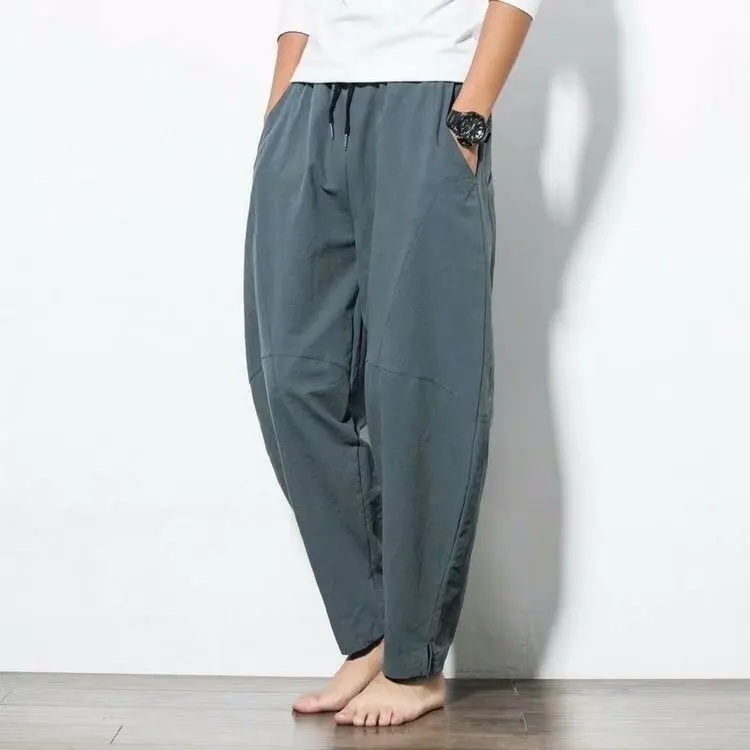 100% Linen Joggers Men's Harem Pants Summer Fitness Casual Ankle-Length Mens Trousers Streetwear Loose Retro Vintage Male Pants
100% Linen Joggers Men's Harem Pants Summer Fitness Casual Ankle-Length Mens Trousers Streetwear Loose Retro Vintage Male Pants