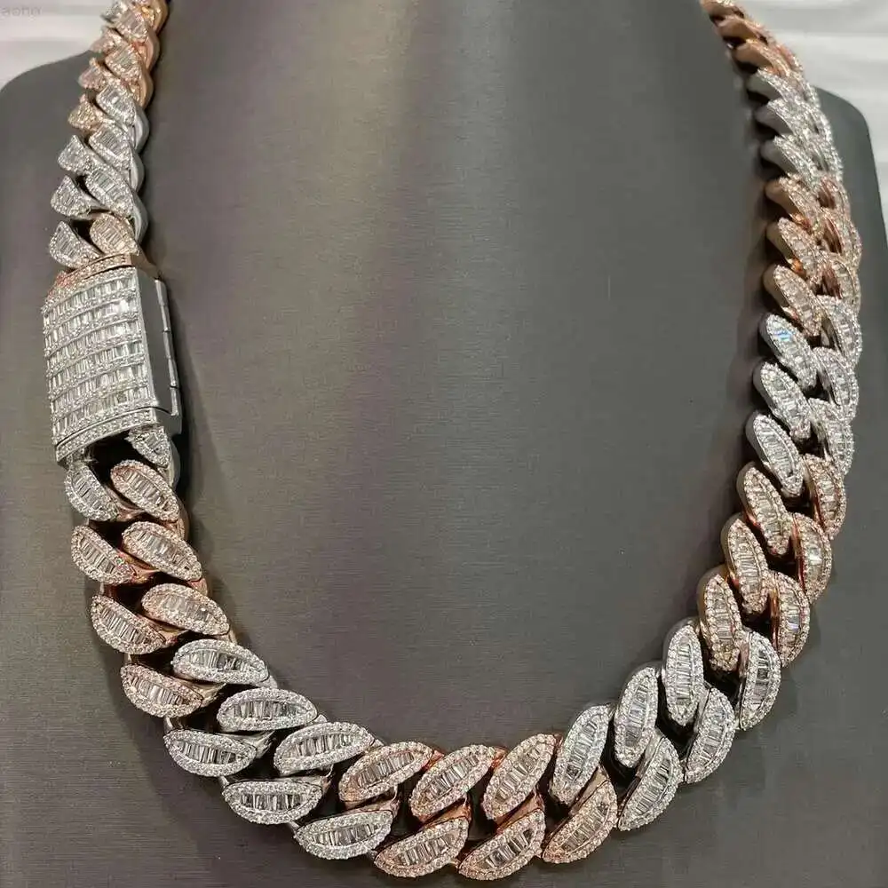 20mm Premium Quality Low Prices Latest Design Iced Out Vvs Moissanite Diamond Cuban Link Chain for Mens Womens Birthday Gifts
20mm Premium Quality Low Prices Latest Design Iced Out Vvs Moissanite Diamond Cuban Link Chain for Mens Womens Birthday Gifts