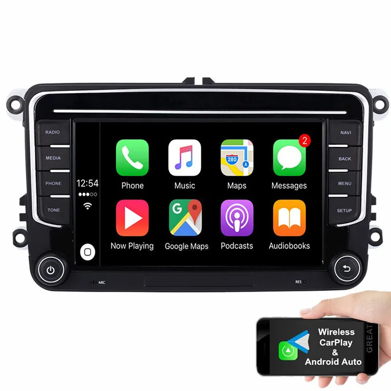 7" 2 Din HD Car Media Video RDS Airplay Car Radio CarPlay Android Auto Stereo Audio For Volkswagen/Seat/Skoda/Passat/Golf/Polo
7" 2 Din HD Car Media Video RDS Airplay Car Radio CarPlay Android Auto Stereo Audio For Volkswagen/Seat/Skoda/Passat/Golf/Polo